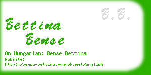 bettina bense business card